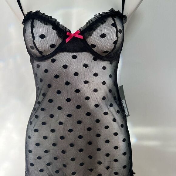 Apt 9 intimates mesh underwire baby doll chemise slip cami - Picture 3 of 7
